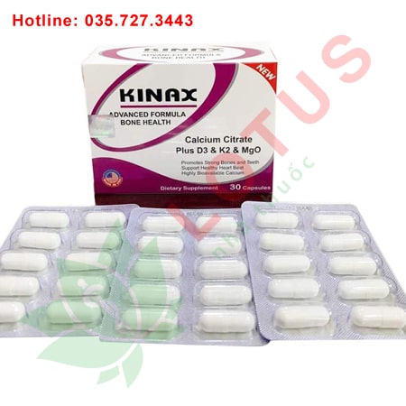 Kinax bổ sung canxi vitamin D3 K2 giúp xương chắc khỏe