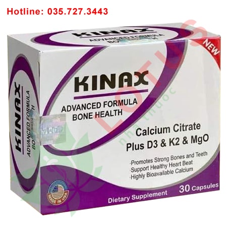 Kinax bổ sung canxi vitamin D3 K2 giúp xương chắc khỏe