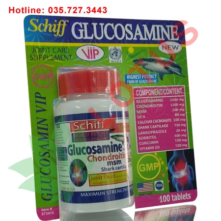 Viên uống bổ khớp Schiff Glucosamine 1500mg giảm đau mỏi khớp