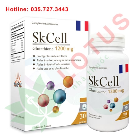 SK Cell Glutathione 1200mg trắng da chống lão hóa tăng cường miễn dịch