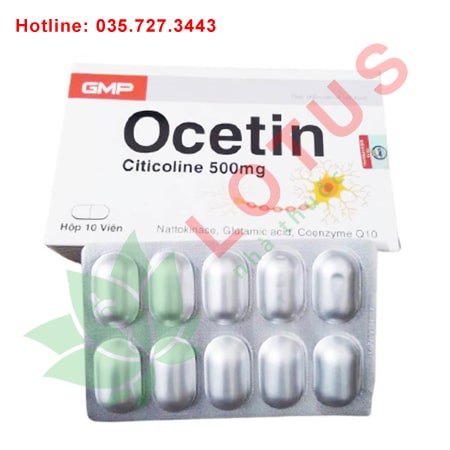 Ocetin Citicoline 500mg tăng cường tuần hoàn não