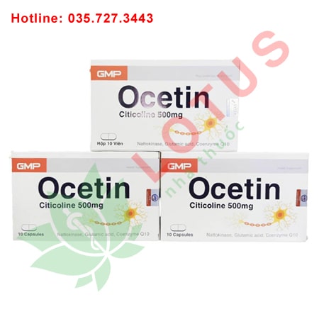 Ocetin Citicoline 500mg tăng cường tuần hoàn não