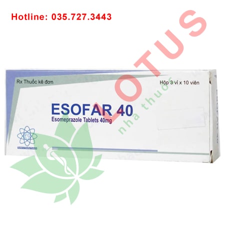 Thuốc Esofar 40 điều trị trào ngược dạ dày hiệu quả