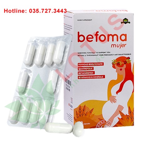 Befoma Mujer bổ sung vitamin tổng hợp cho phụ nữ mang thai